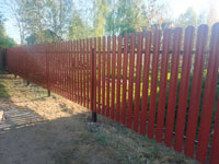 забор на комбинированных винтовых сваях